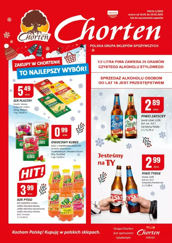 Chorten - gazetka promocyjna Gazetka Dolny Śląsk, Wielkopolska, Zach-pom, Lubuskie Market od czwartku 16.01 do środy 29.01