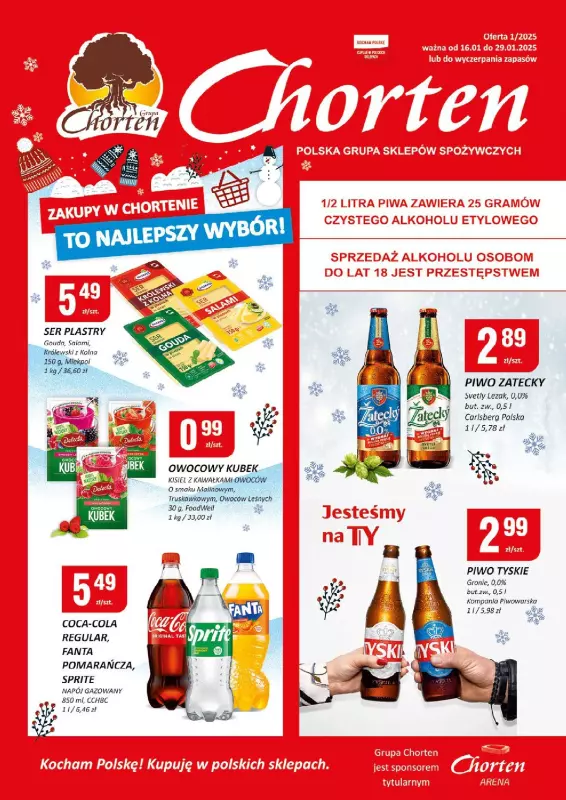 Chorten - gazetka promocyjna Gazetka Łódzkie Minimarket od czwartku 16.01 do środy 29.01