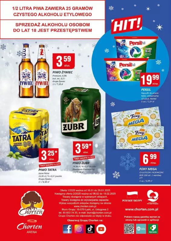 Chorten - gazetka promocyjna Gazetka Łódzkie Minimarket od czwartku 16.01 do środy 29.01 - strona 4