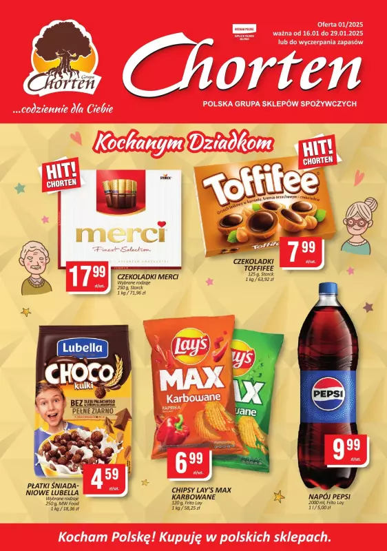 Chorten - gazetka promocyjna Gazetka Małopolska, Śląsk, Podkarpacie, Opolskie Minimarket od czwartku 16.01 do środy 29.01