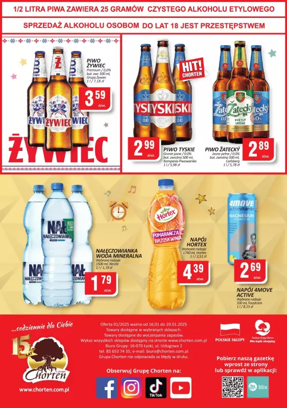 Chorten - gazetka promocyjna Gazetka Małopolska, Śląsk, Podkarpacie, Opolskie Minimarket od czwartku 16.01 do środy 29.01 - strona 4