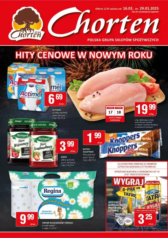 Chorten - gazetka promocyjna Gazetka Mazowsze Market od czwartku 16.01 do środy 29.01