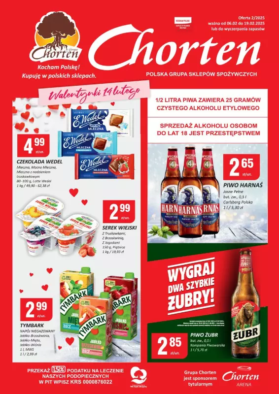 Chorten - gazetka promocyjna Gazetka Ciechanów Minimarket od czwartku 06.02 do środy 19.02