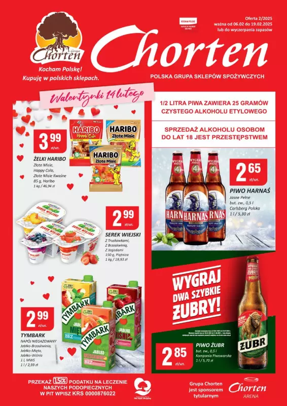 Chorten - gazetka promocyjna Gazetka Dolny Śląsk, Wielkopolska, Zach-pom, Lubuskie Minimarket od czwartku 06.02 do środy 19.02