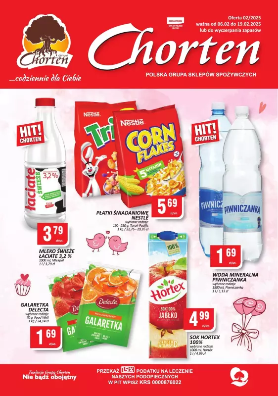 Chorten - gazetka promocyjna Gazetka Małopolska, Śląsk, Podkarpacie, Opolskie Minimarket od czwartku 06.02 do środy 19.02