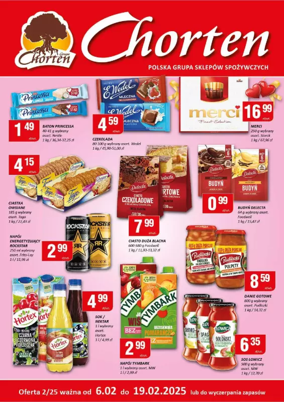 Chorten - gazetka promocyjna Gazetka Mazowsze Minimarket od czwartku 06.02 do środy 19.02