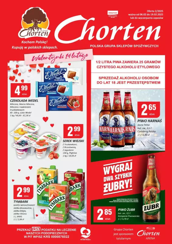 Chorten - gazetka promocyjna Gazetka Podlaskie Minimarket od czwartku 06.02 do środy 19.02