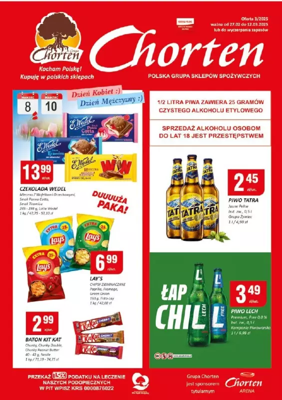 Chorten - gazetka promocyjna Gazetka Lubelskie minimarket od czwartku 27.02 do środy 12.03