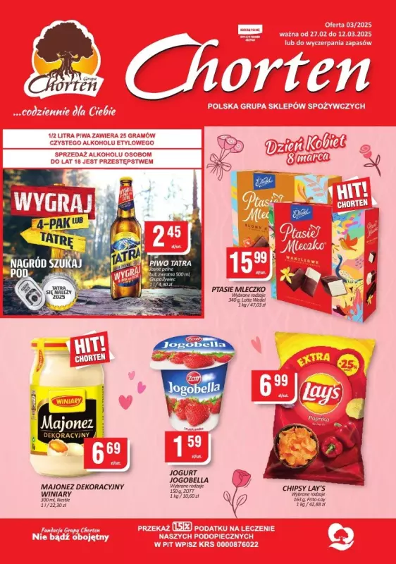 Chorten - gazetka promocyjna Gazetka Małopolskie, Śląsk, Podkarpackie, Opolskie minimarket od czwartku 27.02 do środy 12.03