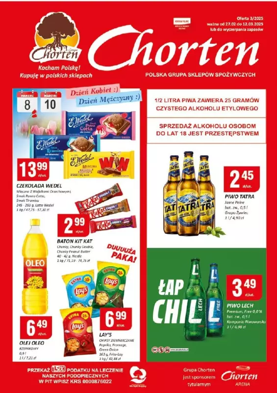 Chorten - gazetka promocyjna Gazetka Radom minimarket od czwartku 27.02 do środy 12.03