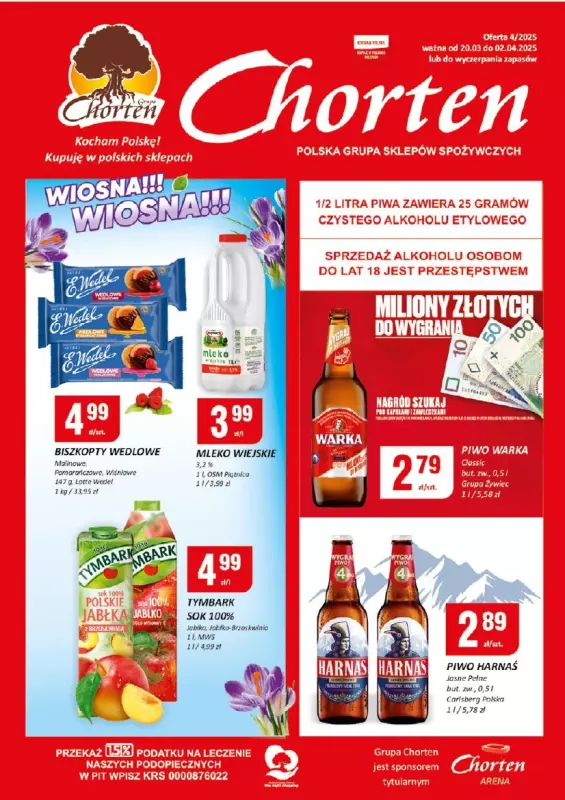 Chorten - gazetka promocyjna Gazetka Łódzkie Minimarket od czwartku 20.03 do środy 02.04