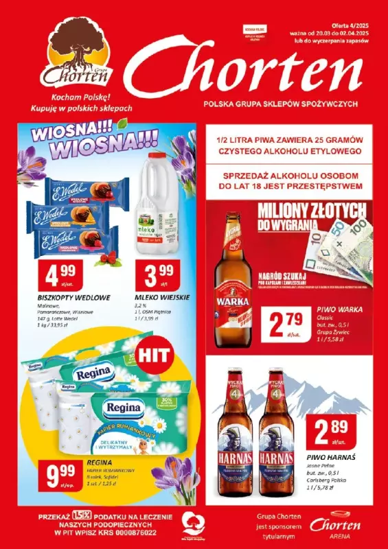 Chorten - gazetka promocyjna Gazetka Podlaskie Minimarket od czwartku 20.03 do środy 02.04