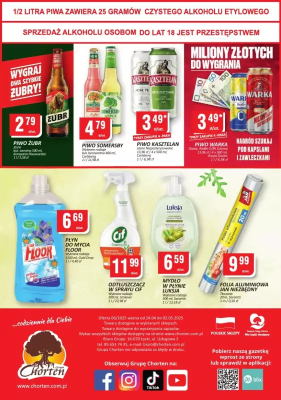 Chorten - gazetka promocyjna Gazetka Małopolska, Śląsk, Podkarpacie, Opolskie Market od czwartku 24.04 do piątku 02.05 - strona 8