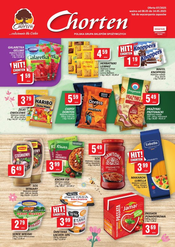 Chorten - gazetka promocyjna Gazetka Małopolska, Śląsk, Podkarpacie, Opolskie Minimarket od czwartku 08.05 do środy 14.05