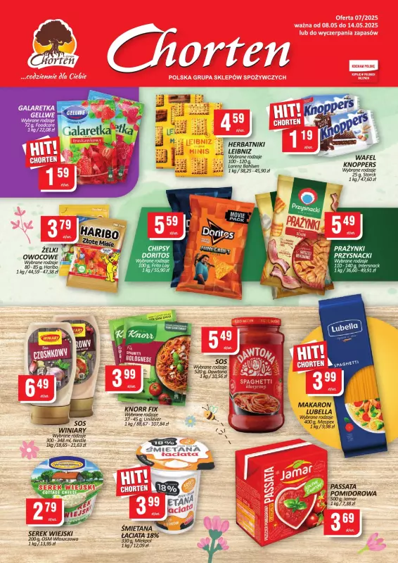 Chorten - gazetka promocyjna Gazetka Małopolska, Śląsk, Podkarpacie, Opolskie Minimarket od czwartku 08.05 do środy 14.05