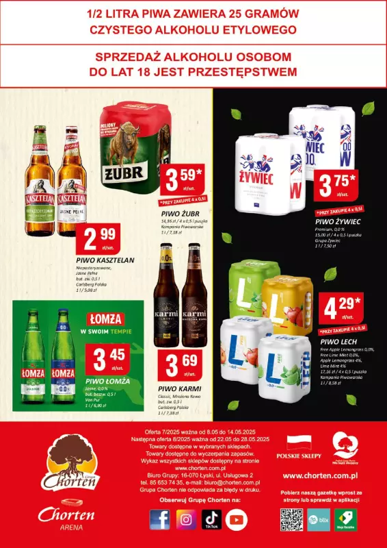 Chorten - gazetka promocyjna Gazetka Łódzkie Minimarket od czwartku 08.05 do środy 14.05 - strona 4