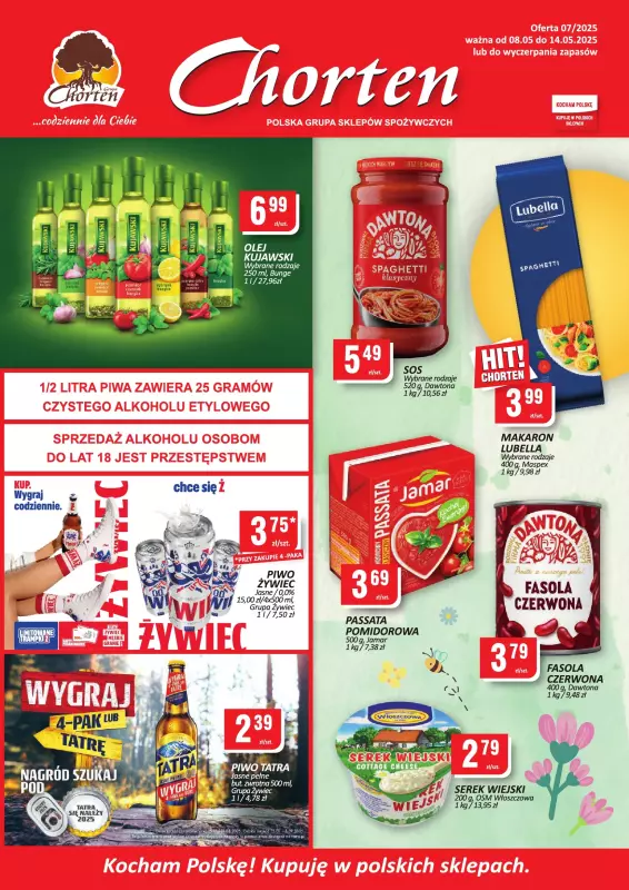 Chorten - gazetka promocyjna Gazetka Małopolska, Śląsk, Podkarpacie, Opolskie Market od czwartku 08.05 do środy 14.05
