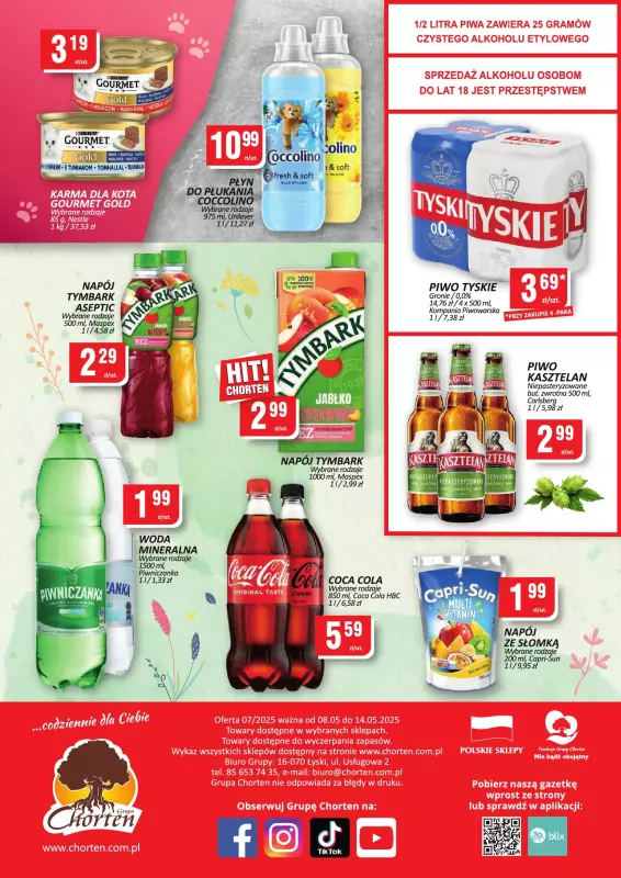Chorten - gazetka promocyjna Gazetka Małopolska, Śląsk, Podkarpacie, Opolskie Market od czwartku 08.05 do środy 14.05 - strona 4