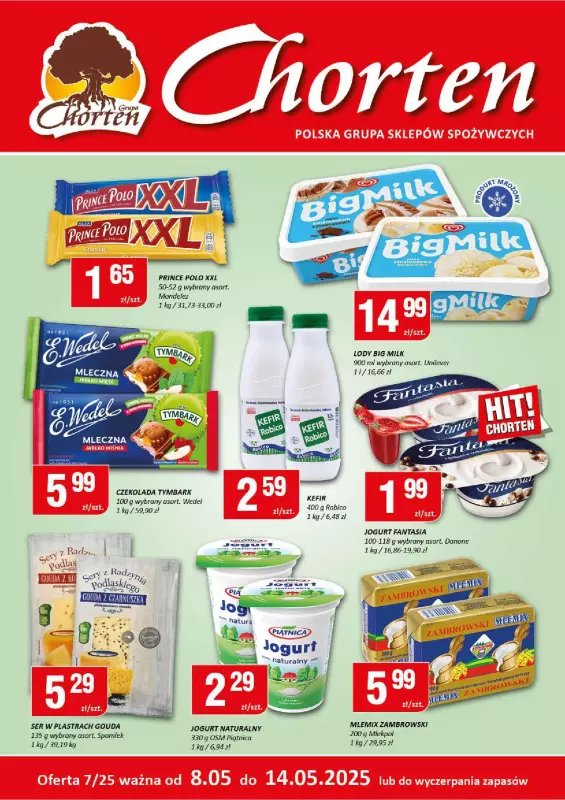 Chorten - gazetka promocyjna Gazetka Mazowsze Minimarket od czwartku 08.05 do środy 14.05