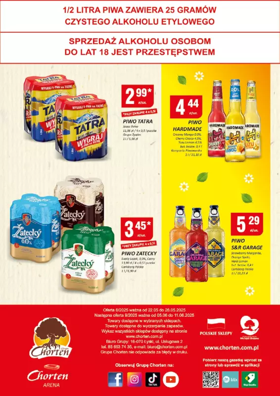 Chorten - gazetka promocyjna Gazetka Dolny Śląsk, Wielkopolska, Zach-pom, Lubuskie Minimarket od czwartku 22.05 do środy 28.05 - strona 4