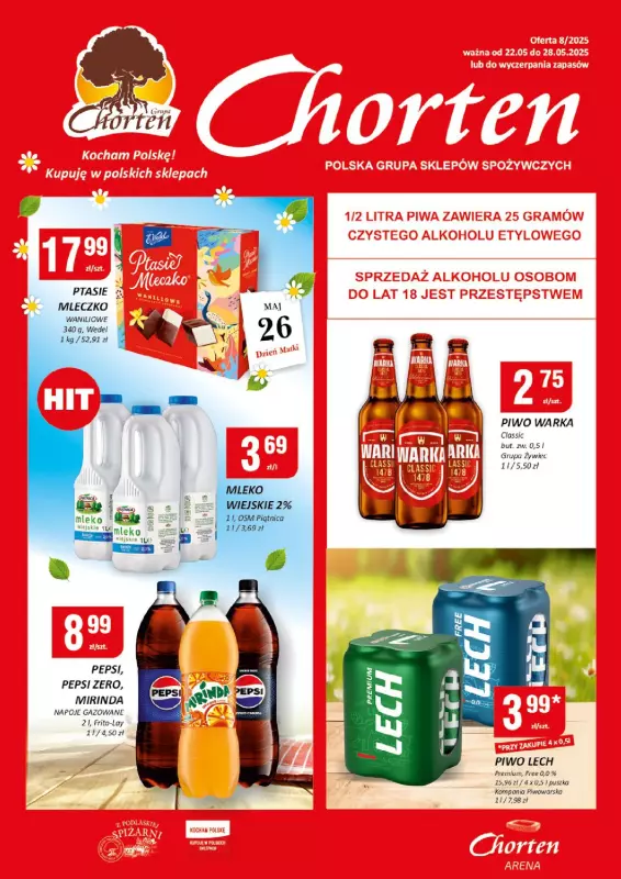 Chorten - gazetka promocyjna Gazetka Lubelskie Minimarket od czwartku 22.05 do środy 28.05