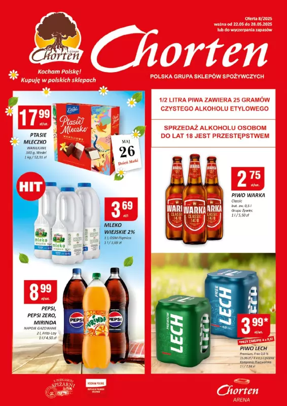 Chorten - gazetka promocyjna Gazetka Podlaskie Market od czwartku 22.05 do środy 28.05