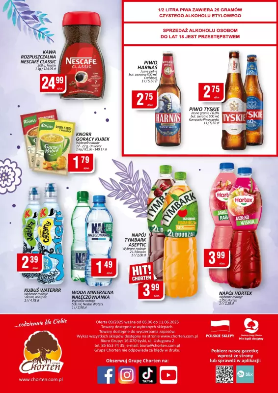Chorten - gazetka promocyjna Gazetka Małopolska, Śląsk, Podkarpacie, Opolskie Market od czwartku 05.06 do środy 11.06 - strona 4