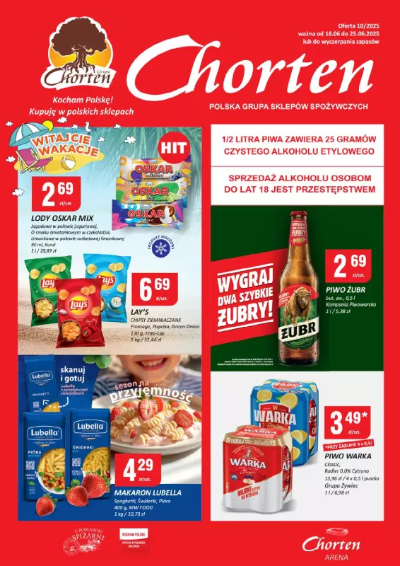 Chorten - gazetka promocyjna Gazetka Dolny Śląsk, Wielkopolska, Zach-pom, Lubuskie Market od środy 18.06 do środy 25.06