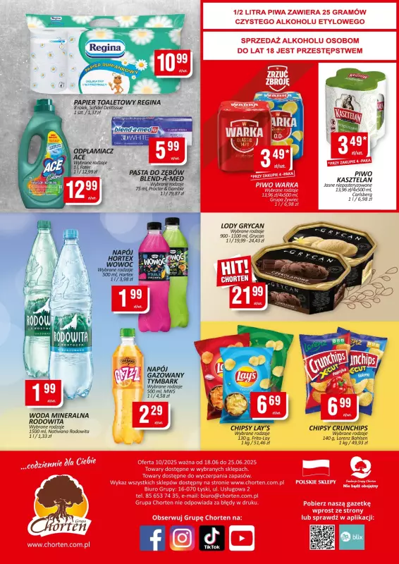 Chorten - gazetka promocyjna Gazetka Małopolska, Śląsk, Podkarpacie, Opolskie Market od środy 18.06 do środy 25.06 - strona 4