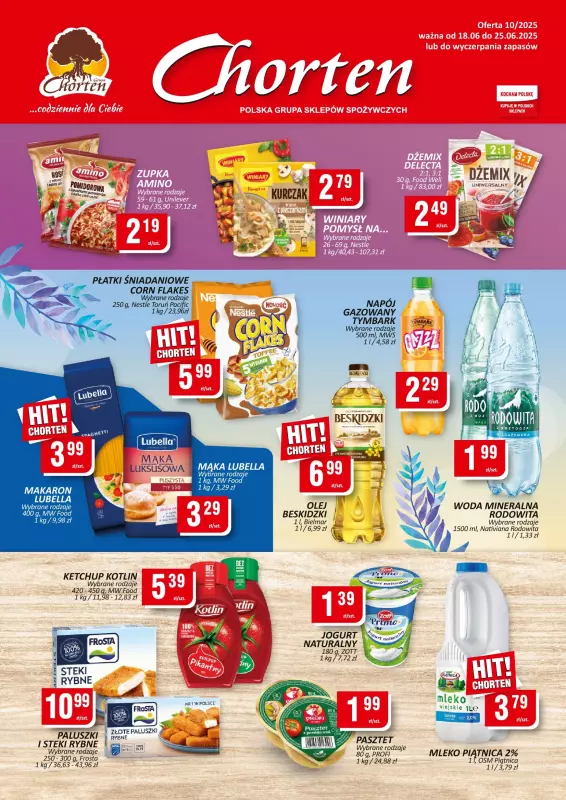 Chorten - gazetka promocyjna Gazetka Małopolska, Śląsk, Podkarpacie, Opolskie Minimarket od środy 18.06 do środy 25.06