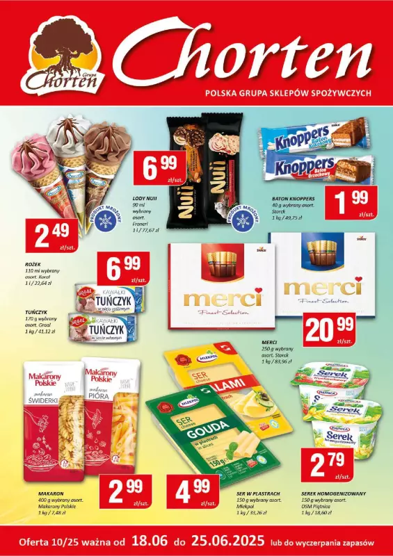 Chorten - gazetka promocyjna Gazetka Mazowsze Minimarket od środy 18.06 do środy 25.06
