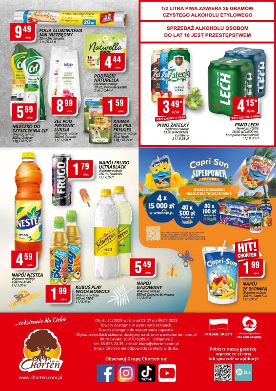 Chorten - gazetka promocyjna Gazetka Małopolska, Śląsk, Podkarpacie, Opolskie Market od czwartku 03.07 do środy 09.07 - strona 4