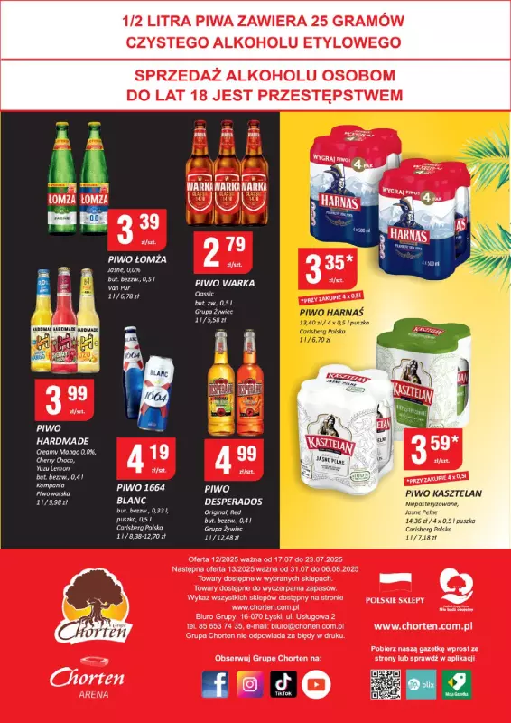 Chorten - gazetka promocyjna Gazetka Dolny Śląsk, Wielkopolska, Zach-pom, Lubuskie Minimarket od czwartku 17.07 do środy 23.07 - strona 4