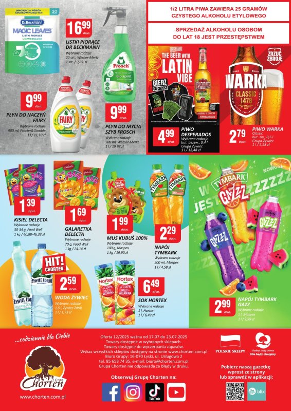 Chorten - gazetka promocyjna Gazetka Małopolska, Śląsk, Podkarpacie, Opolskie Market od czwartku 17.07 do środy 23.07 - strona 4