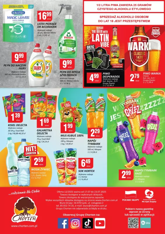 Chorten - gazetka promocyjna Gazetka Małopolska, Śląsk, Podkarpacie, Opolskie Market od czwartku 17.07 do środy 23.07 - strona 4