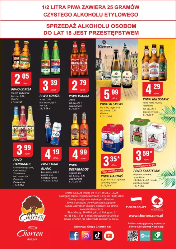 Chorten - gazetka promocyjna Gazetka Podlaskie Minimarket od czwartku 17.07 do środy 23.07 - strona 4