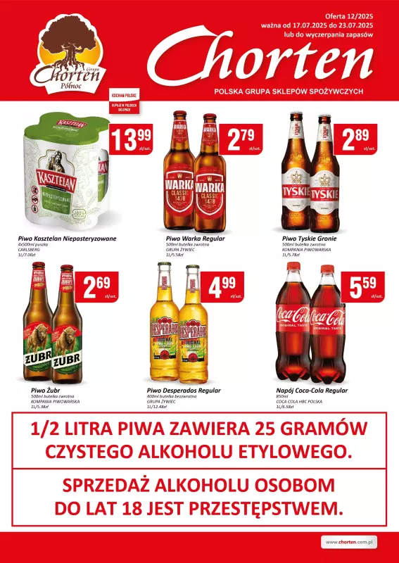 Chorten - gazetka promocyjna Plakat piwny Warmia, Mazury, Kujawsko-Pomorskie  
