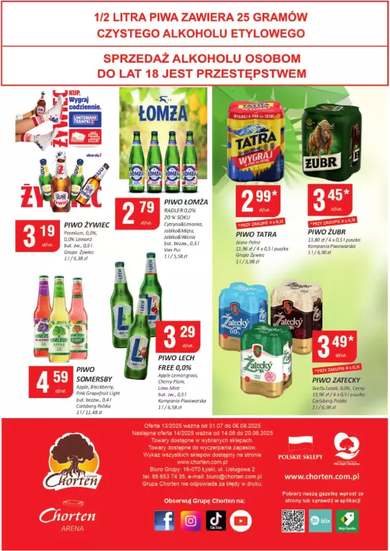 Chorten - gazetka promocyjna Gazetka Podlaskie Minimarket od czwartku 31.07 do środy 06.08 - strona 4
