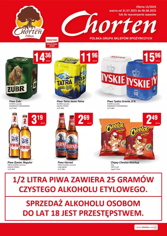 Chorten - gazetka promocyjna Plakat piwny Warmia, Mazury, Kujawsko-Pomorskie  