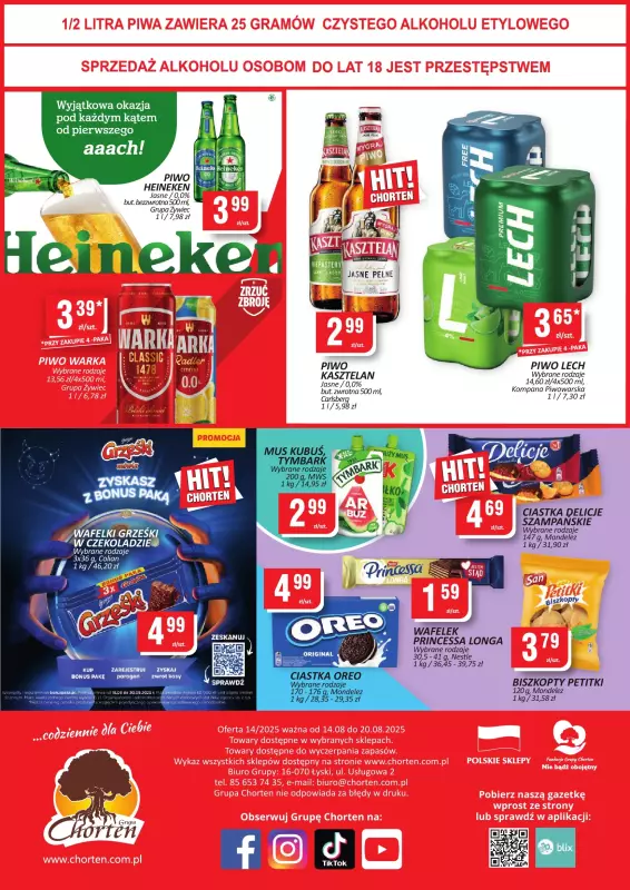 Chorten - gazetka promocyjna Gazetka Małopolska, Śląsk, Podkarpacie, Opolskie Minimarket od czwartku 14.08 do środy 20.08 - strona 2
