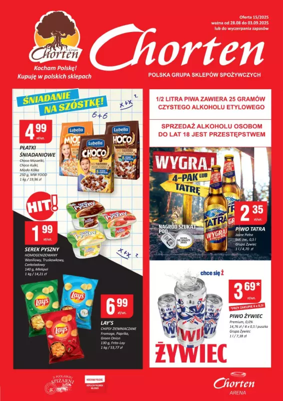 Chorten - gazetka promocyjna Gazetka Łódzkie Minimarket od czwartku 28.08 do środy 03.09