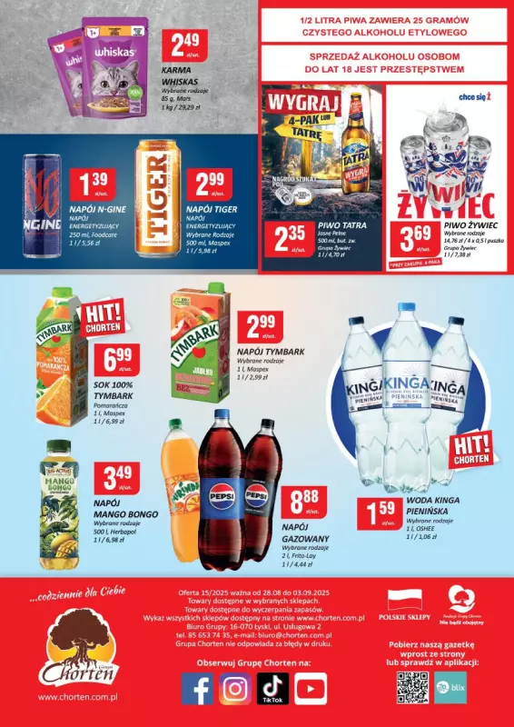 Chorten - gazetka promocyjna Gazetka Małopolska, Śląsk, Podkarpacie, Opolskie Market od czwartku 28.08 do środy 03.09 - strona 4