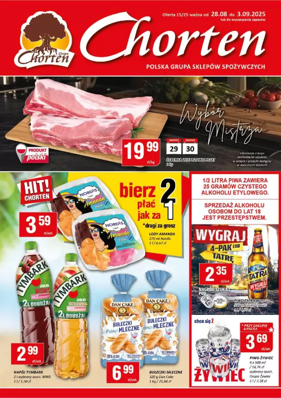 Chorten - gazetka promocyjna Gazetka Mazowsze Market od czwartku 28.08 do środy 03.09