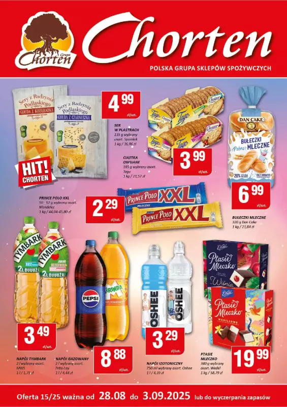 Chorten - gazetka promocyjna Gazetka Mazowsze Minimarket od wtorku 26.08 do środy 03.09
