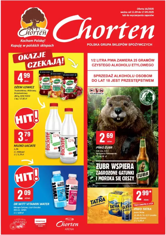 Chorten - gazetka promocyjna Gazetka Dolnośląskie Market od czwartku 11.09 do środy 17.09