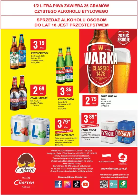 Chorten - gazetka promocyjna Gazetka Dolnośląskie Minimarket od czwartku 11.09 do środy 17.09 - strona 4