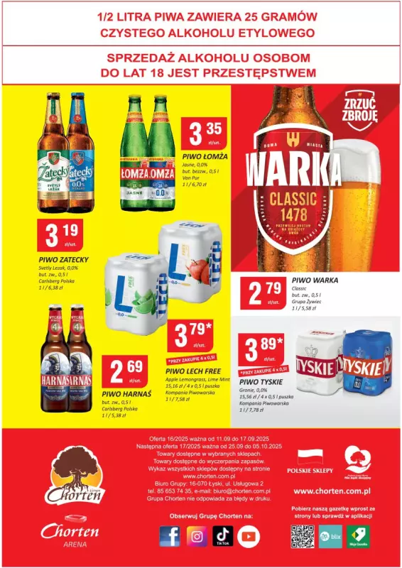 Chorten - gazetka promocyjna Gazetka Łódzkie Minimarket od czwartku 11.09 do środy 17.09 - strona 4