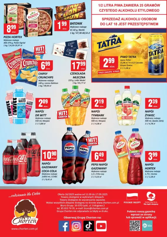 Chorten - gazetka promocyjna Gazetka Małopolska, Śląsk, Podkarpacie, Opolskie Minimarket od czwartku 11.09 do środy 17.09 - strona 2