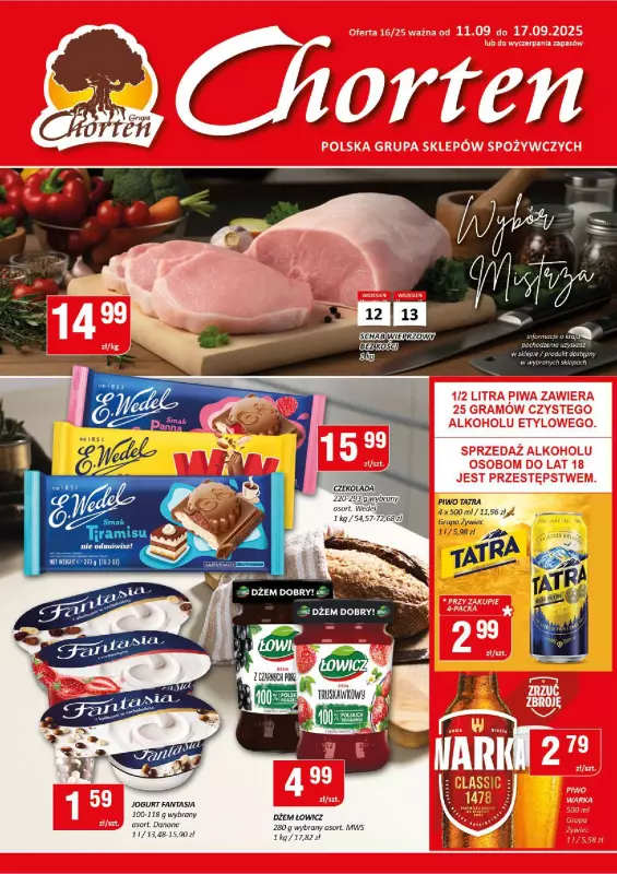 Chorten - gazetka promocyjna Gazetka Mazowsze Market od czwartku 11.09 do środy 17.09