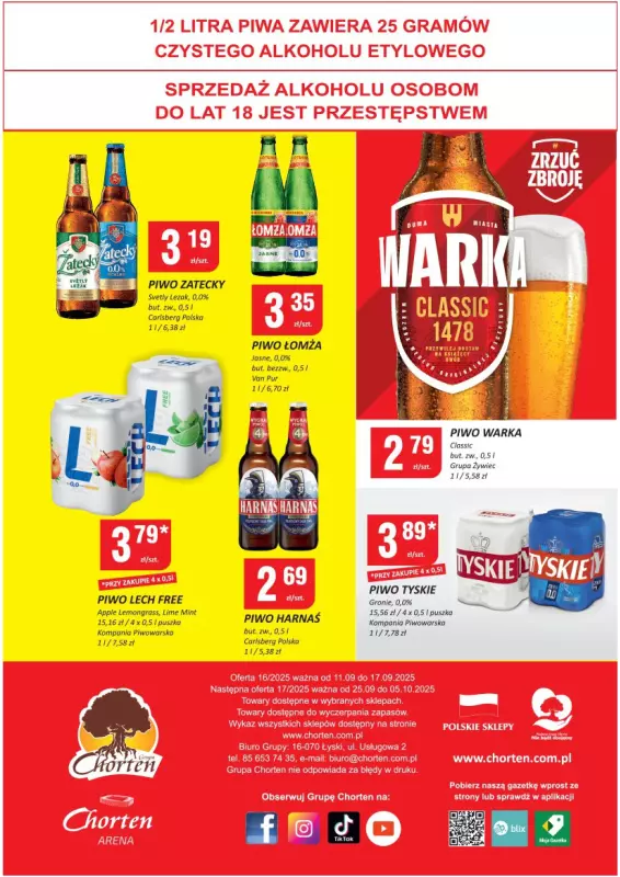 Chorten - gazetka promocyjna Gazetka Radom Minimarket od czwartku 11.09 do środy 17.09 - strona 4